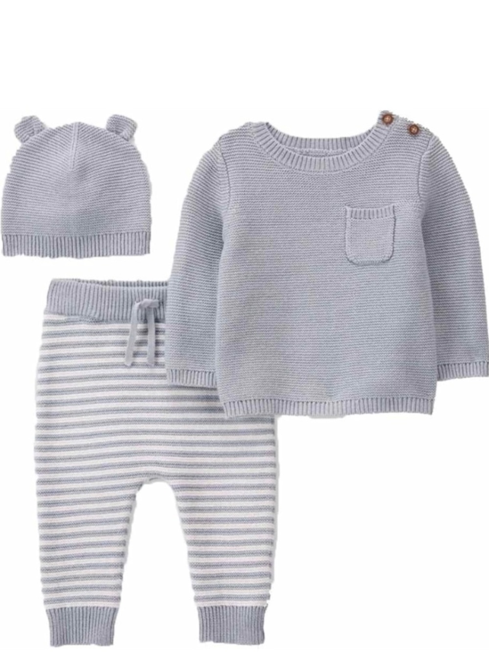 Carter's (NEW) Baby Boys' 3 Piece Set, Top Pants Hat Size 6 Months